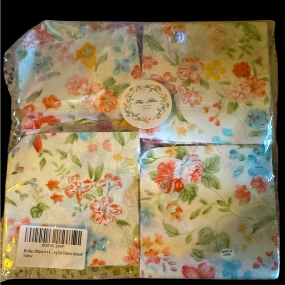 Quilting Misc 4” x 4” print Quilting Squares “Flic-Flac” 200 pcs. NIP - Picture 1 of 3